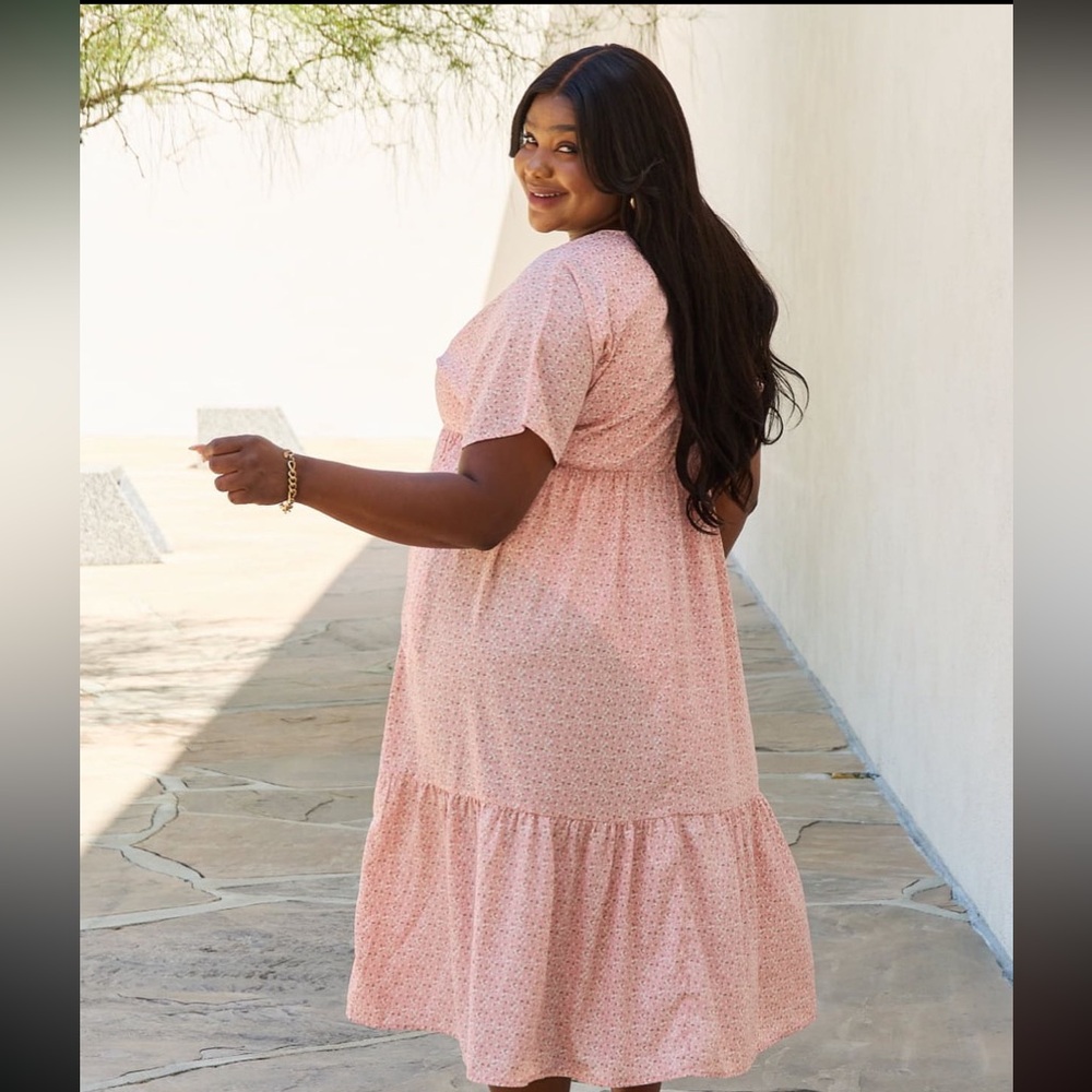 Heyson, Pink Flower Dress, 2xl fits like a 3xl